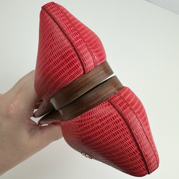 Tory Burch Savannah D’Orsay Flat Sandals in Melon/Coral 9 - Picture 8 of 14